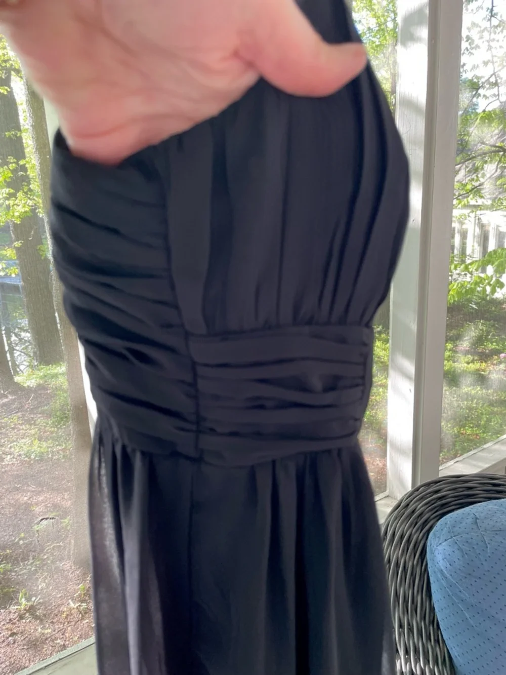 Abercrombie & Fitch Black Sleeveless Chiffon Maxi Dress